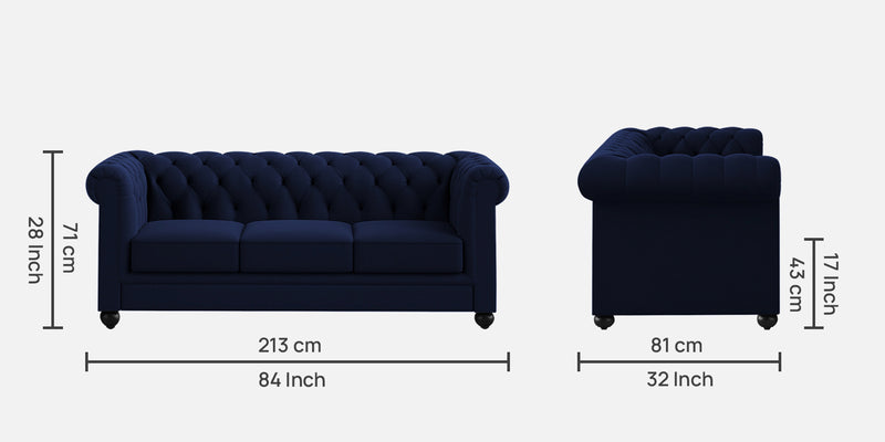 Manchester Fabric 1 Seater Sofa