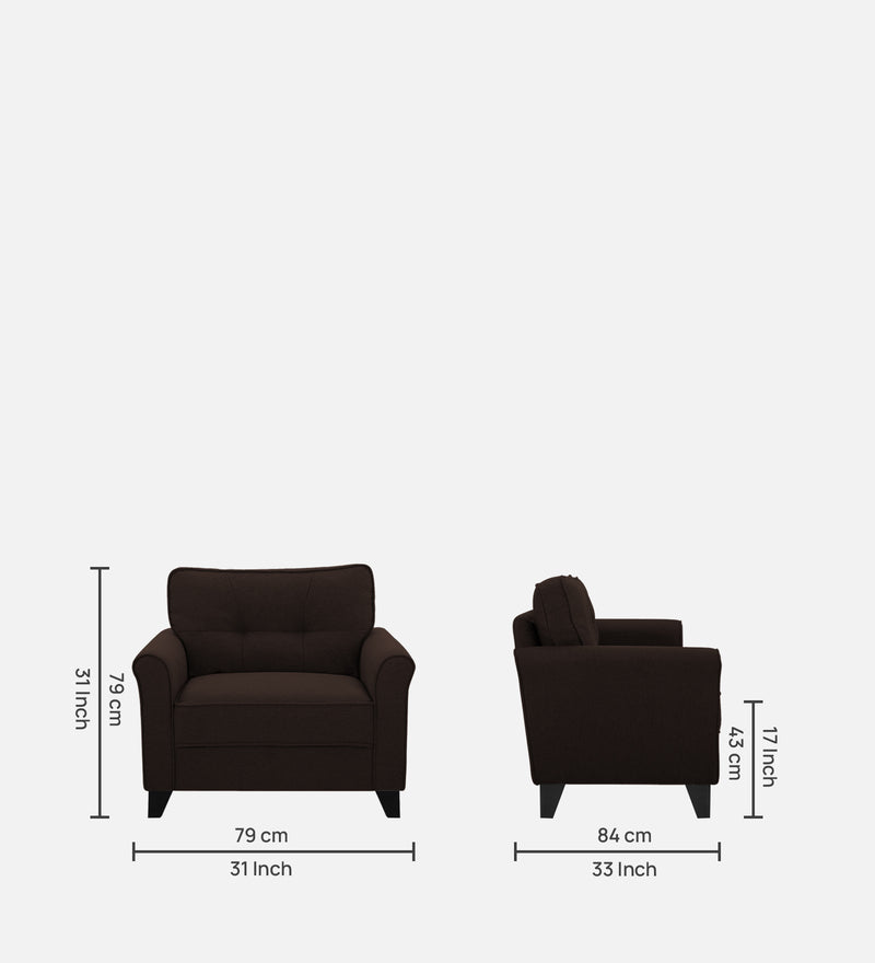 Miranda Fabric 1 Seater Sofa