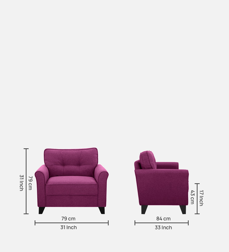 Miranda Fabric 1 Seater Sofa