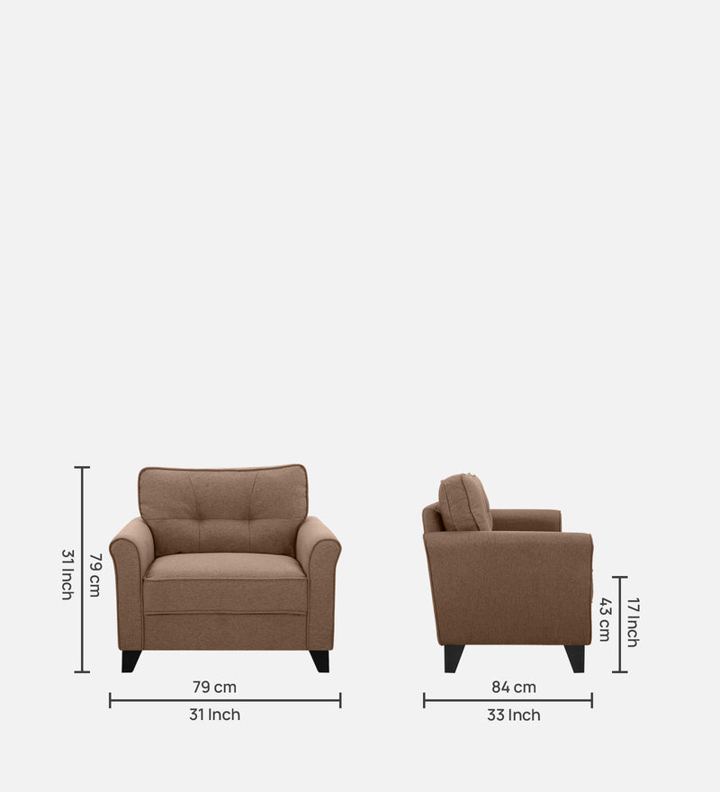 Miranda Fabric 1 Seater Sofa