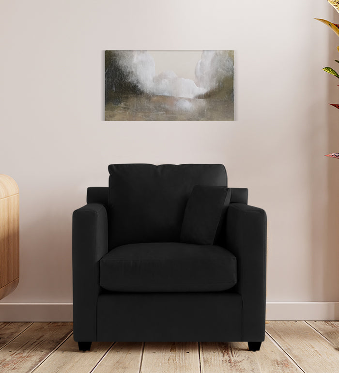 Olive Leatherette 1 Seater Sofa