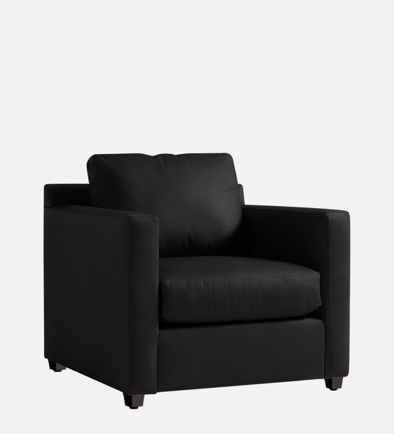 Olive Leatherette 1 Seater Sofa