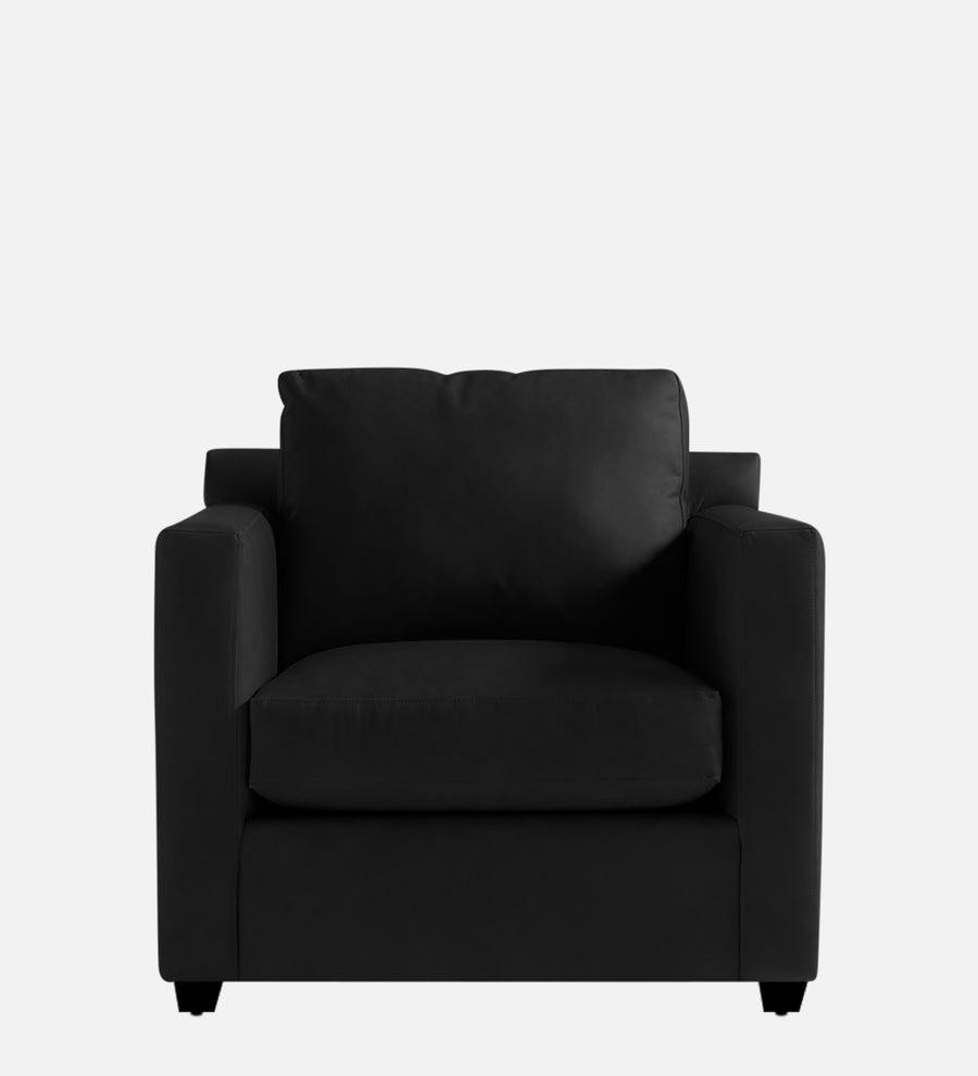 Olive Leatherette 1 Seater Sofa