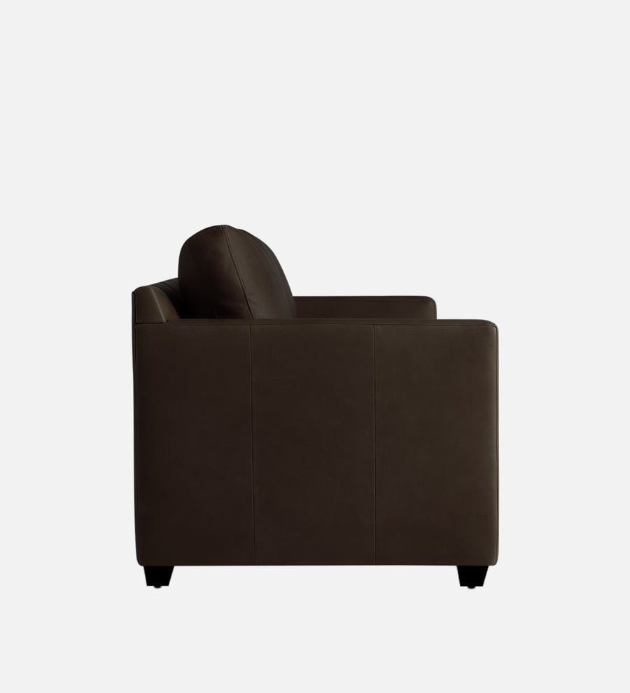 Olive Leatherette 1 Seater Sofa