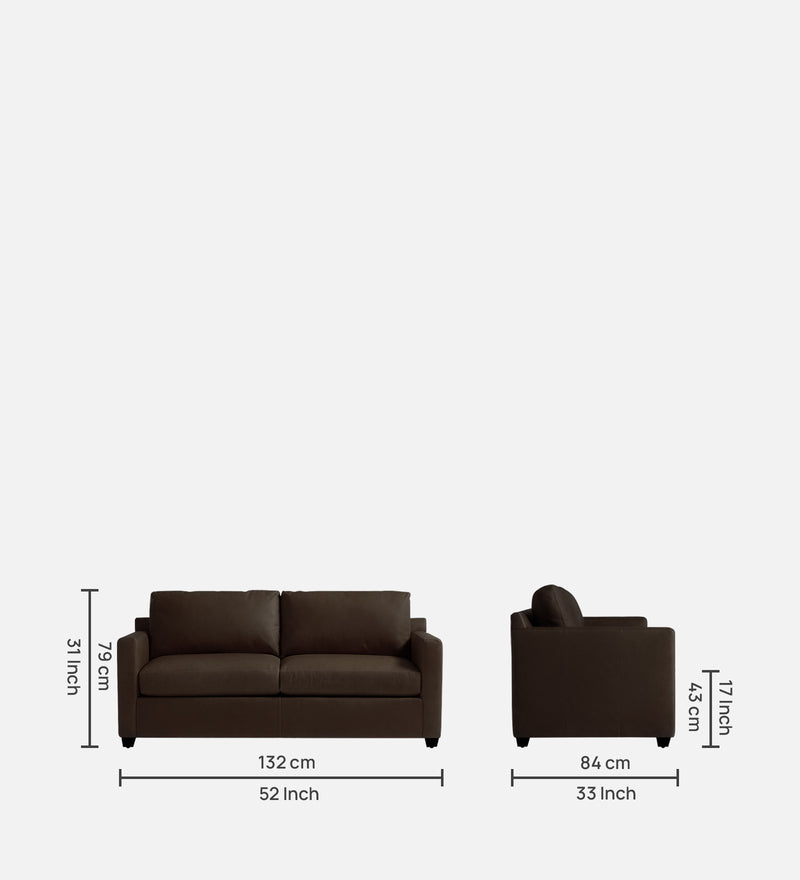 Olive Leatherette 1 Seater Sofa