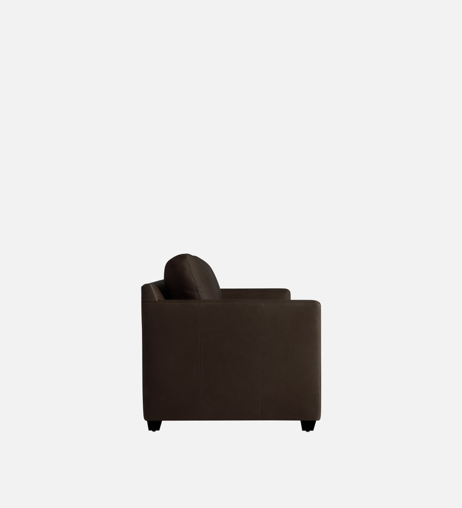 Olive Leatherette 1 Seater Sofa