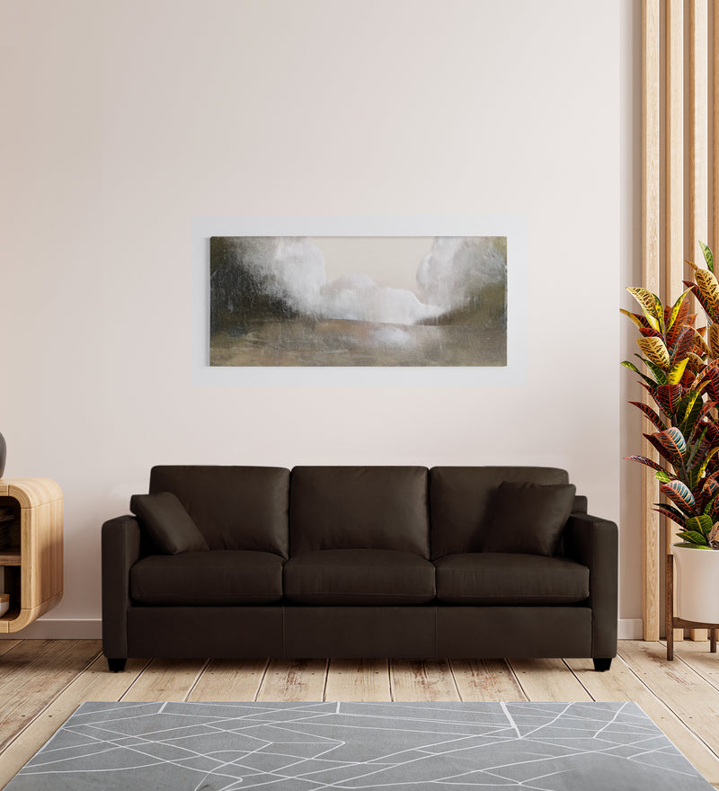 Olive Leatherette 1 Seater Sofa