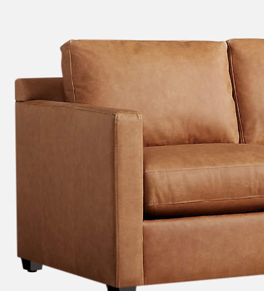 Olive Leatherette 1 Seater Sofa