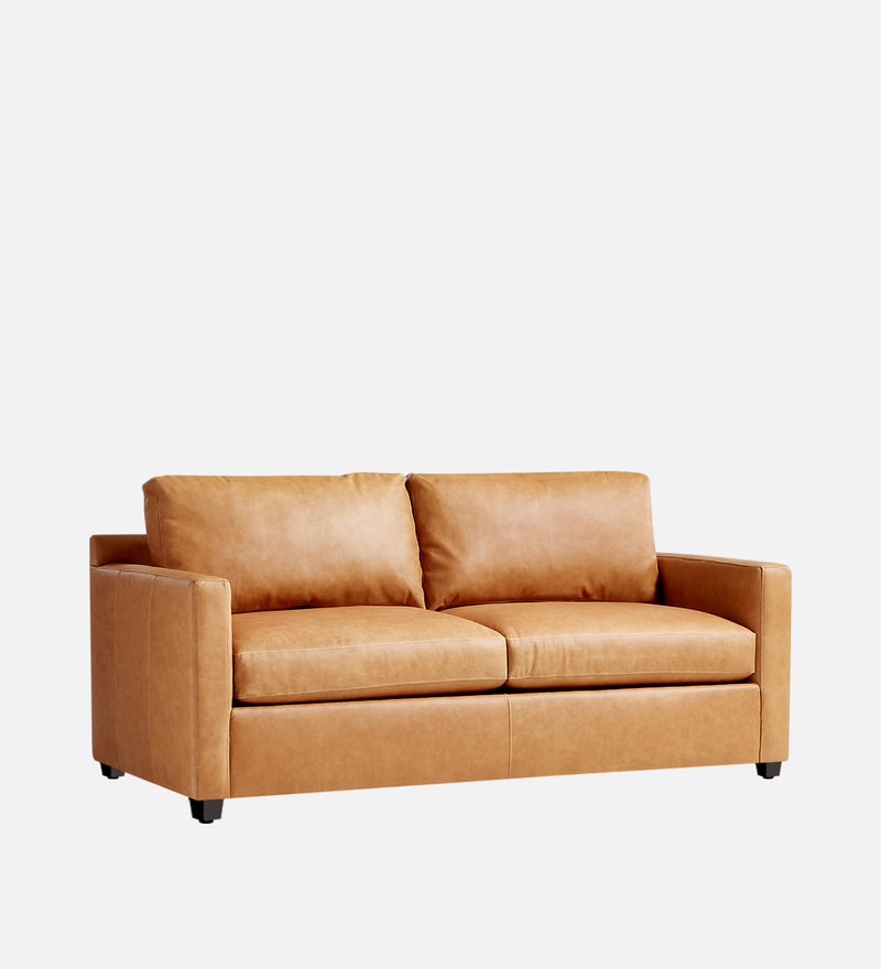 Olive Leatherette 1 Seater Sofa