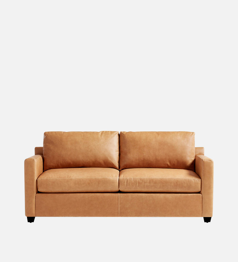 Olive Leatherette 1 Seater Sofa