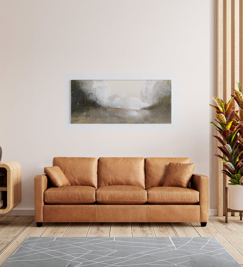 Olive Leatherette 1 Seater Sofa