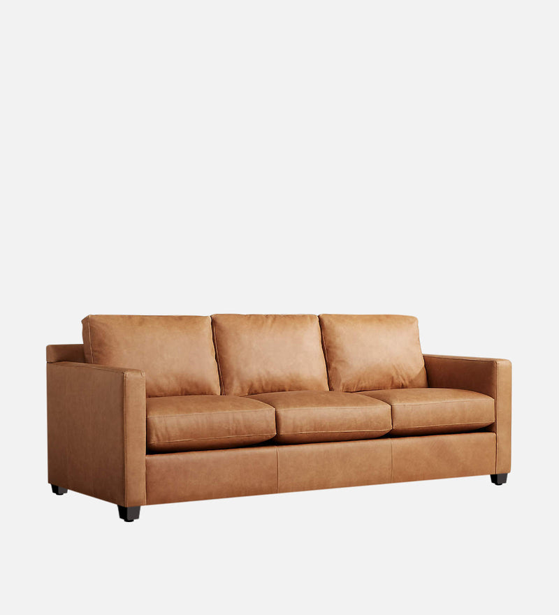 Olive Leatherette 1 Seater Sofa