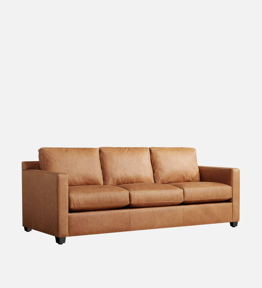 Olive Leatherette 1 Seater Sofa