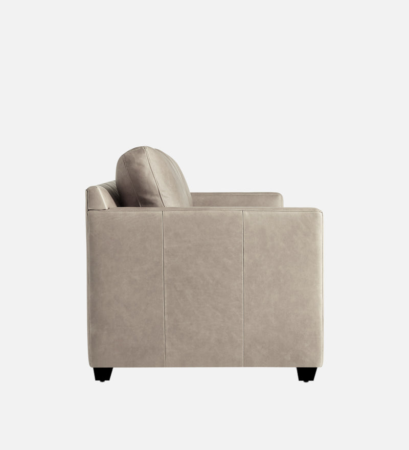 Olive Leatherette 1 Seater Sofa