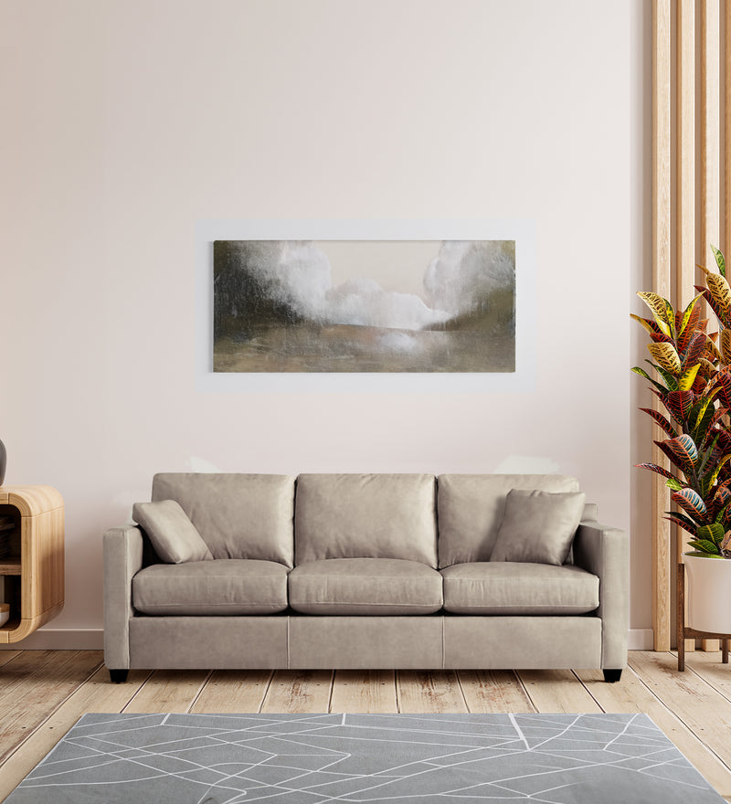 Olive Leatherette 1 Seater Sofa