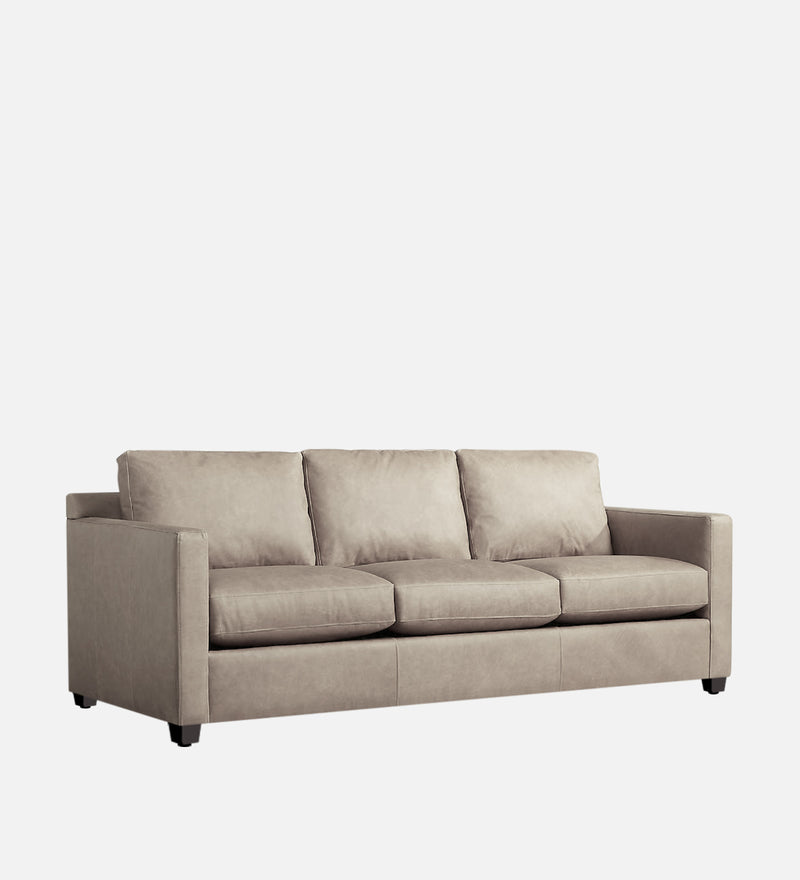 Olive Leatherette 1 Seater Sofa