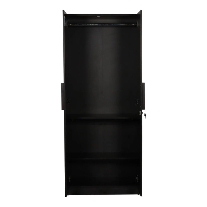 Ozone Engineered Wood 2 Door Wardrobe (Finish Color - Wenge, Knock Down)