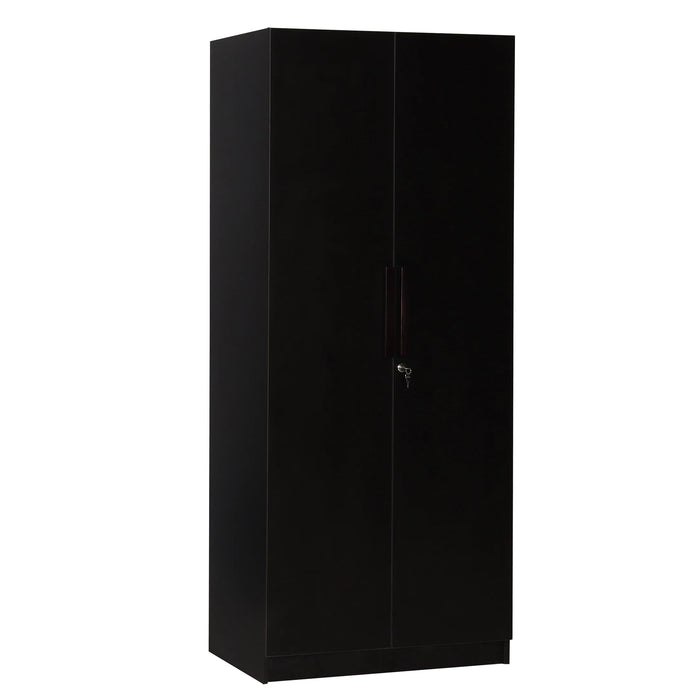 Ozone Engineered Wood 2 Door Wardrobe (Finish Color - Wenge, Knock Down)