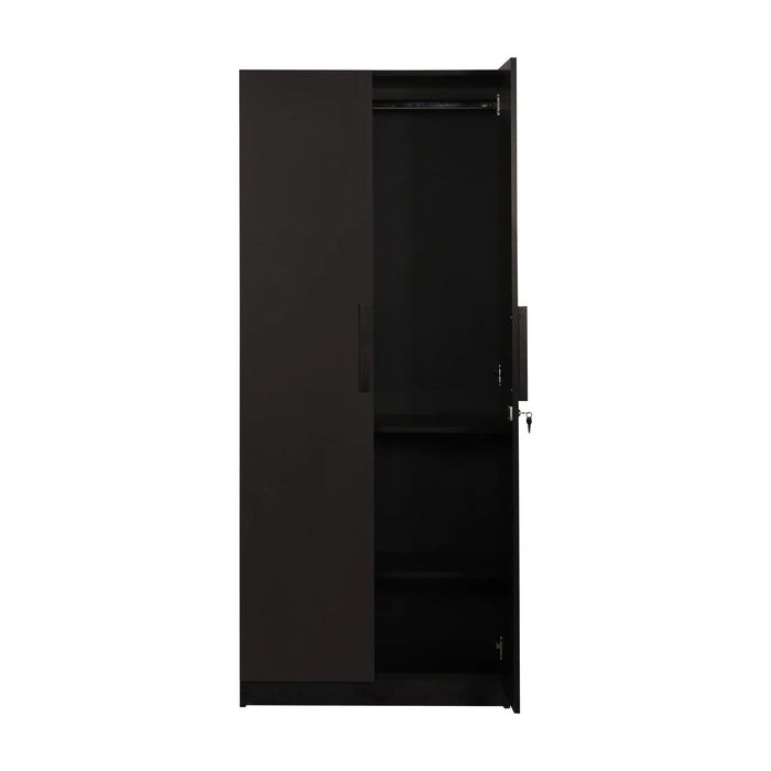 Ozone Engineered Wood 2 Door Wardrobe (Finish Color - Wenge, Knock Down)