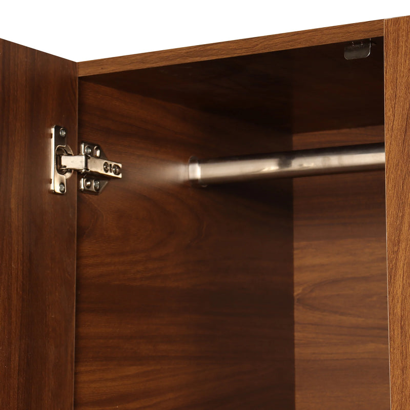 Ozone Engineered Wood 3 Door Wardrobe (Finish Color - Bali Teak, Knock Down)