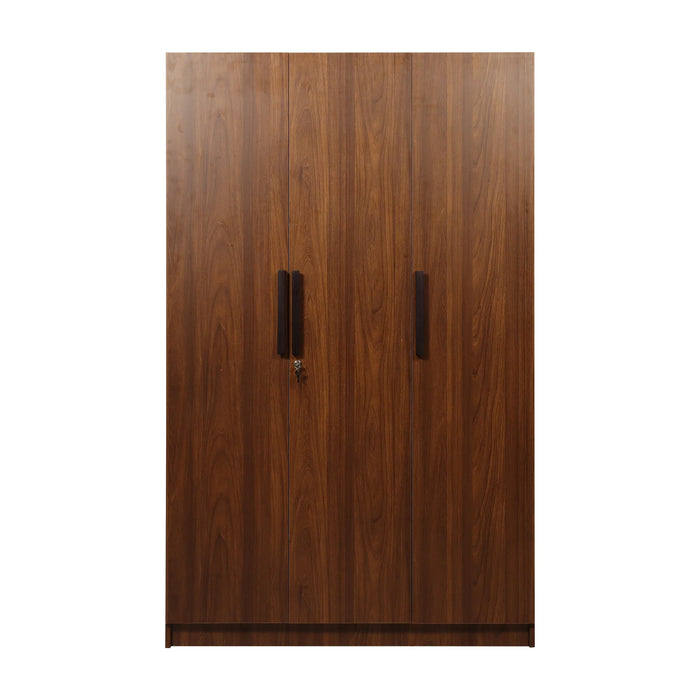 Ozone Engineered Wood 3 Door Wardrobe (Finish Color - Bali Teak, Knock Down)