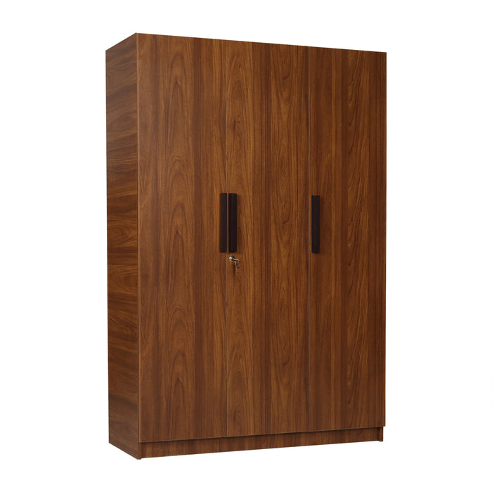 Ozone Engineered Wood 3 Door Wardrobe (Finish Color - Bali Teak, Knock Down)