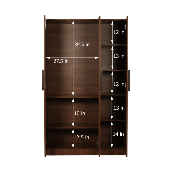 Ozone Engineered Wood 3 Door Wardrobe (Finish Color - Bali Teak, Knock Down)