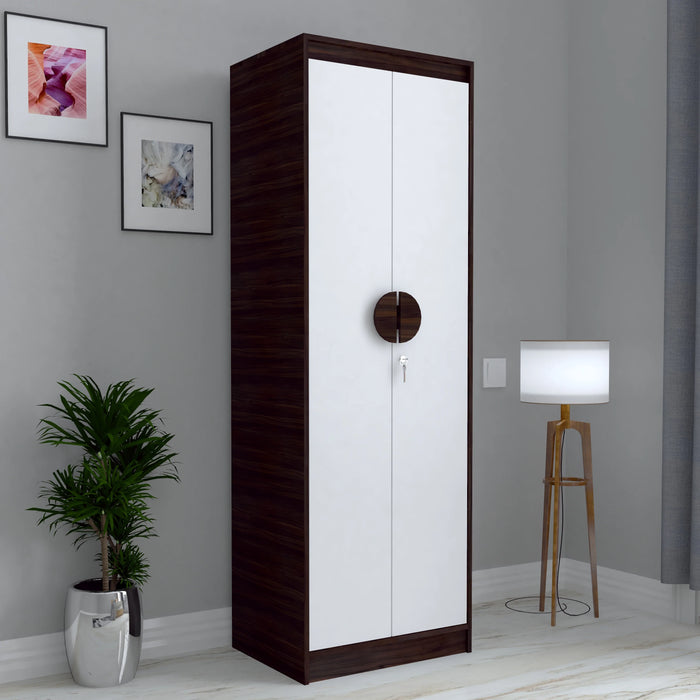 Calypso Milky Maple 2 Tone Engineered Wood 2 Door Wardrobe (Finish Color - Milky Maple 2 Tone, Knock Down)