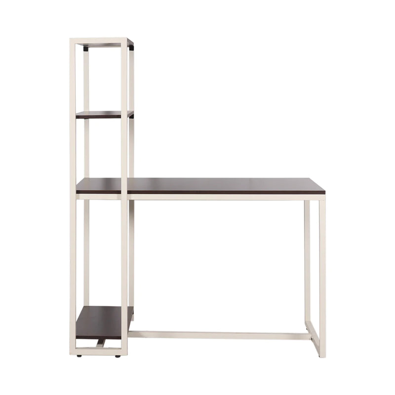 Perth Engineered Wood Study Table Walnut & White Finish