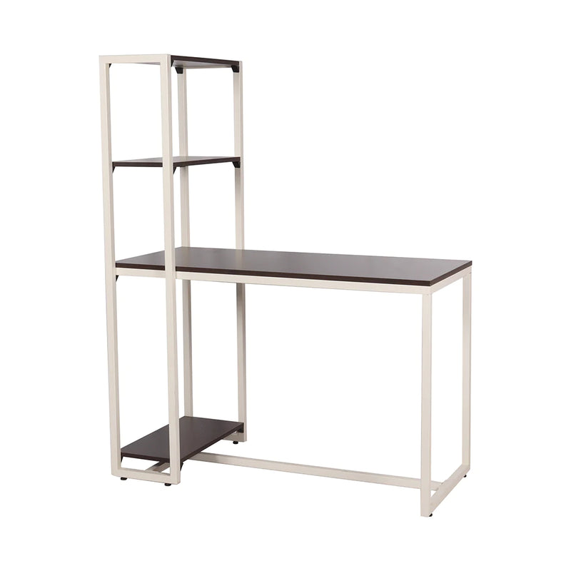 Perth Engineered Wood Study Table Walnut & White Finish