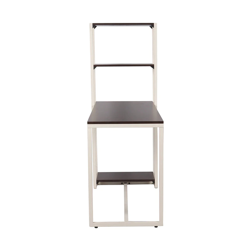 Perth Engineered Wood Study Table Walnut & White Finish