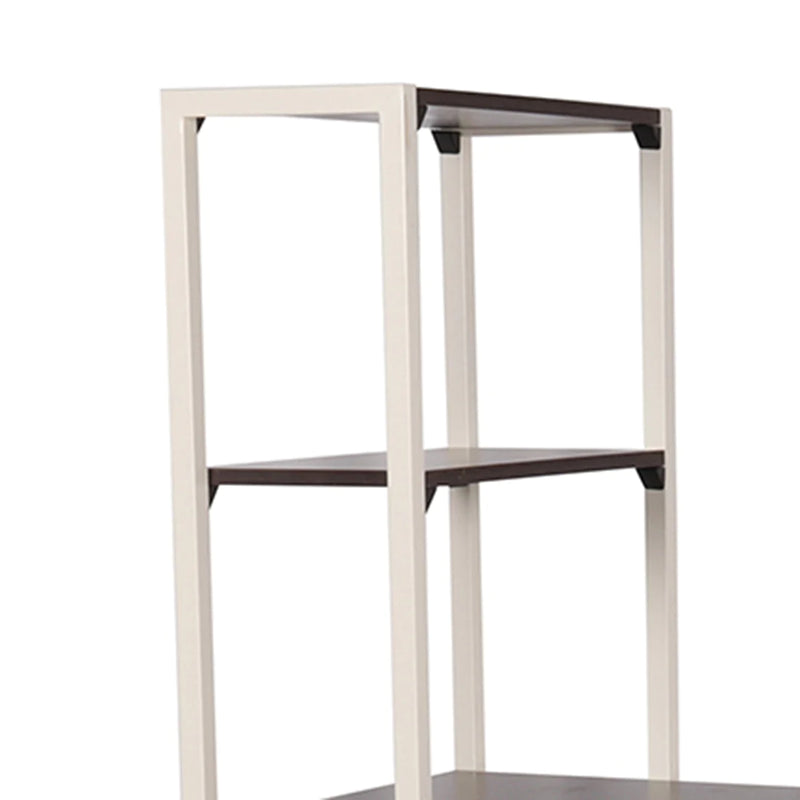 Perth Engineered Wood Study Table Walnut & White Finish