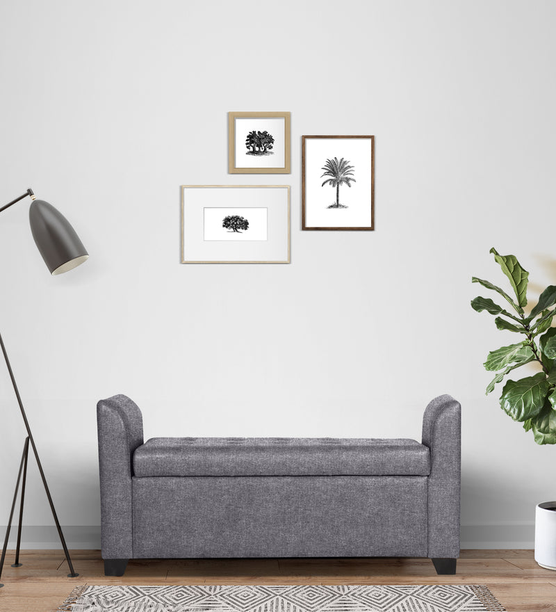 Polo Storage Bench in fabric / Leatherette finish