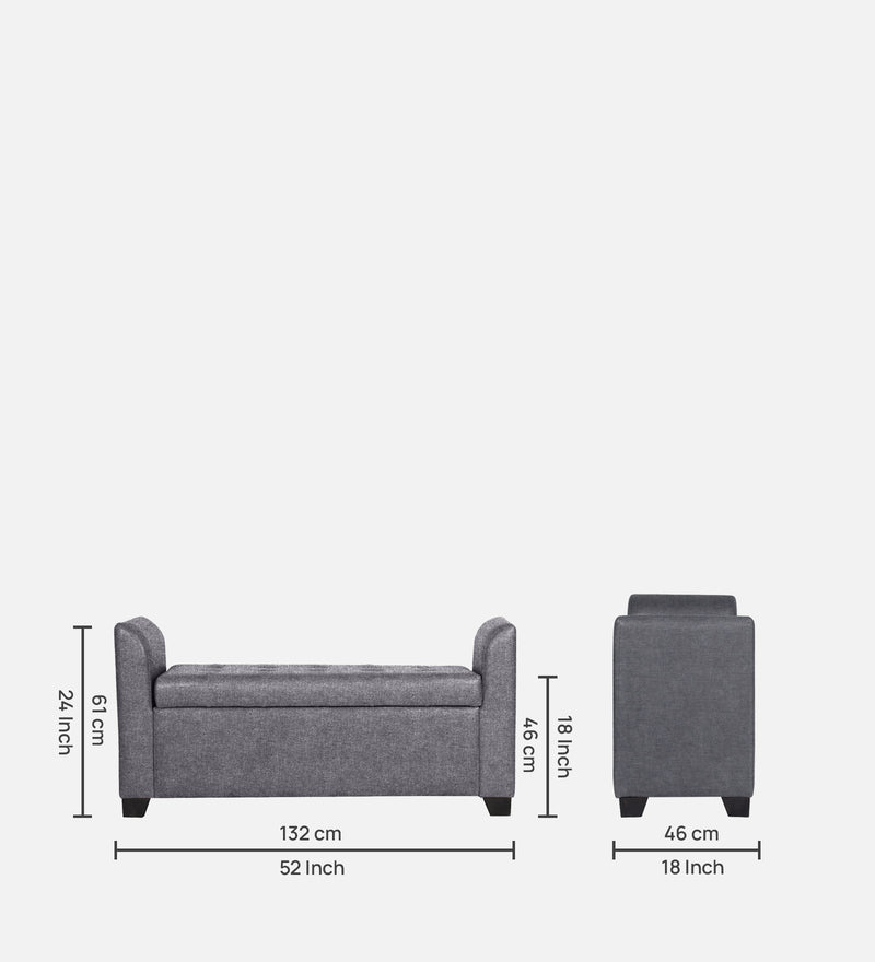 Polo Storage Bench in fabric / Leatherette finish