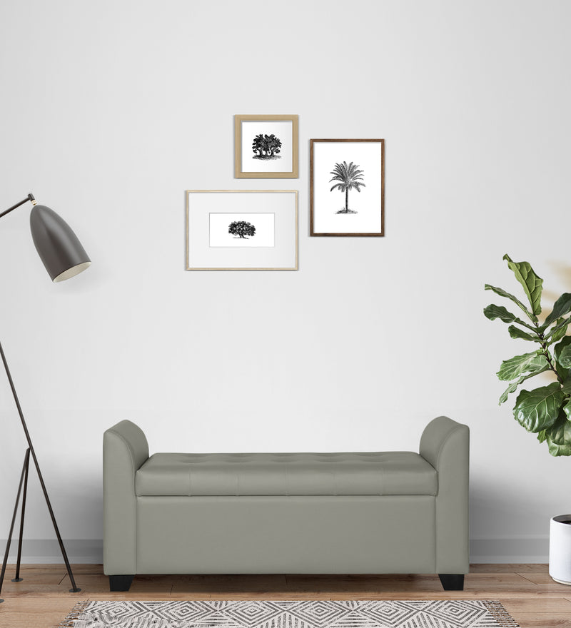 Polo Storage Bench in fabric / Leatherette finish