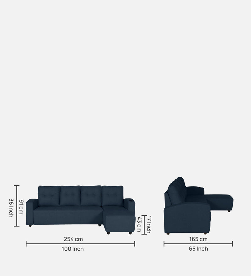 Topaz Fabric Sectional Sofa 6 Seater RHS/LHS