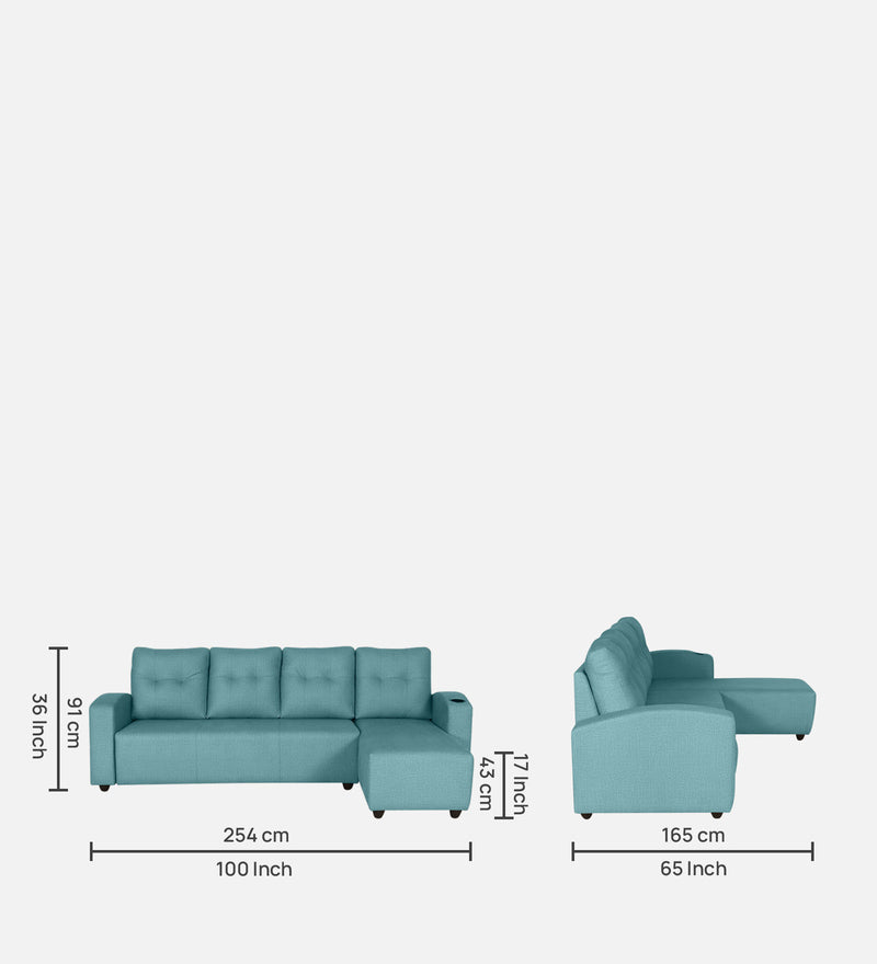 Topaz Fabric Sectional Sofa 6 Seater RHS/LHS