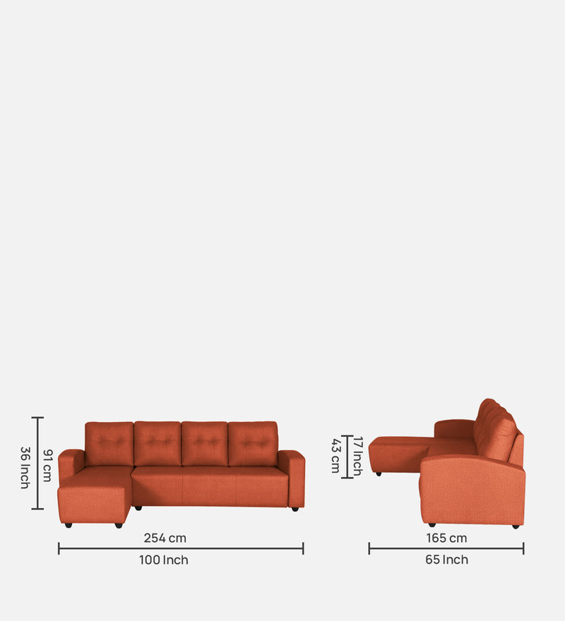 Topaz Fabric Sectional Sofa 6 Seater RHS/LHS