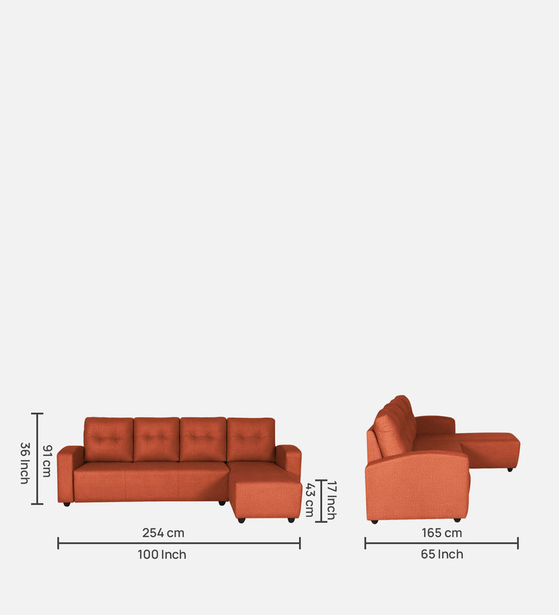 Topaz Fabric Sectional Sofa 6 Seater RHS/LHS