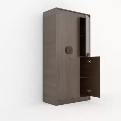 Calypso Engineered Wood 3 Door Wardrobe (Finish Color - Spiced Acacia, Knock Down)