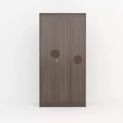 Calypso Engineered Wood 3 Door Wardrobe (Finish Color - Spiced Acacia, Knock Down)